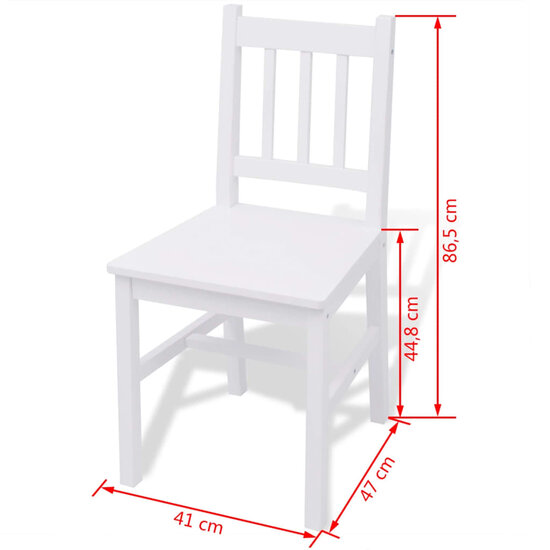 Eethoek Marcel Grenenhout Wit met 4 stoelen