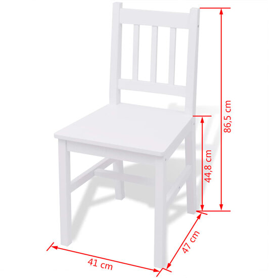 Eethoek Marcel Grenenhout Wit met 6 stoelen