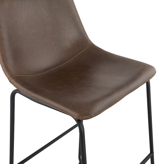 Counter chair Puls kunstleer bruin design kruk