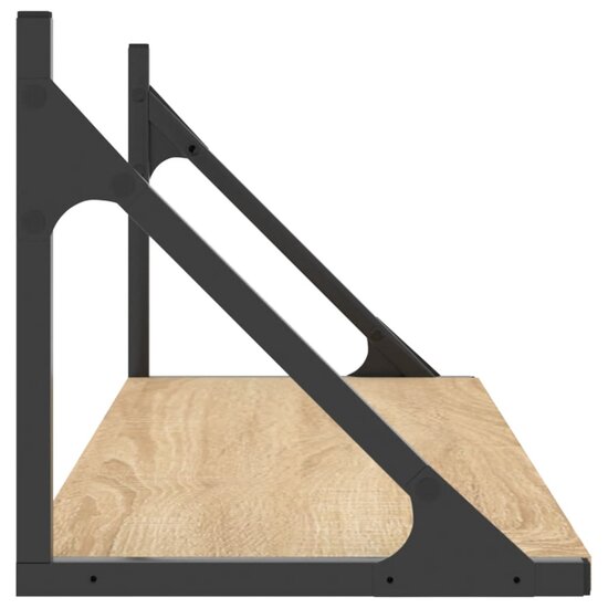 Wandrekjes Marit SET 2 St 80X25X25,5 Cm Hout Eikenkleur