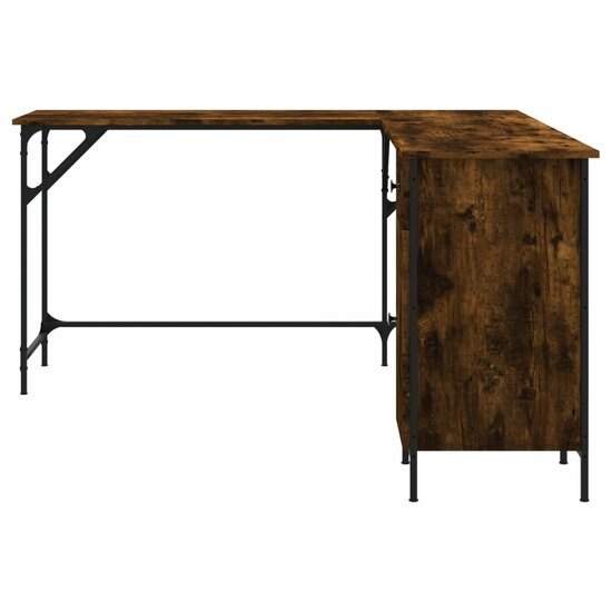 Bureau hoekbureau141X141X75 Cm Hout Gerookt Eikenkleurig