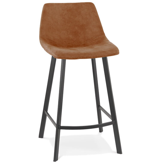 Counter chair barkruk Tobias stof bruin