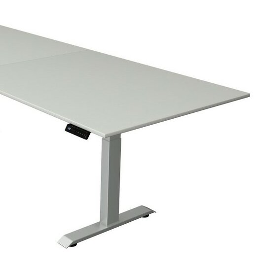 Kerkmann - Zit sta bureau Move-4 licht grijs 250x100cm elektrisch