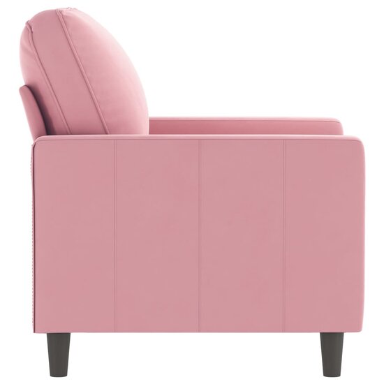 Fauteuil Cathy stof velvet roze