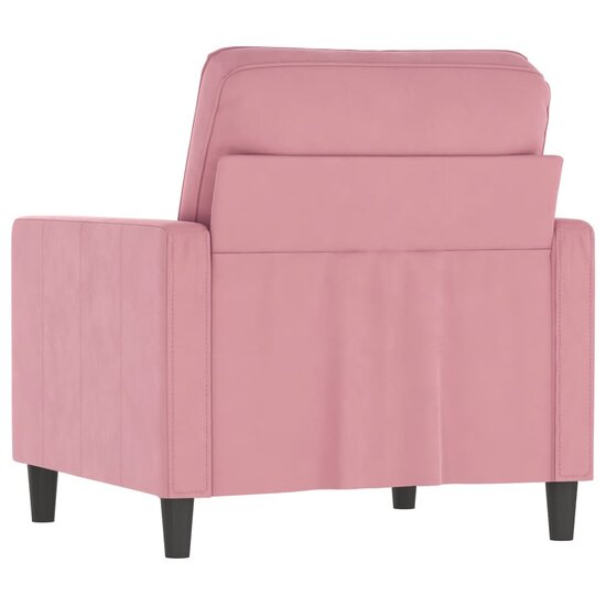 Fauteuil Cathy stof velvet roze