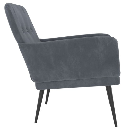 Fauteuil Florian stof velvet  Donkergrijs