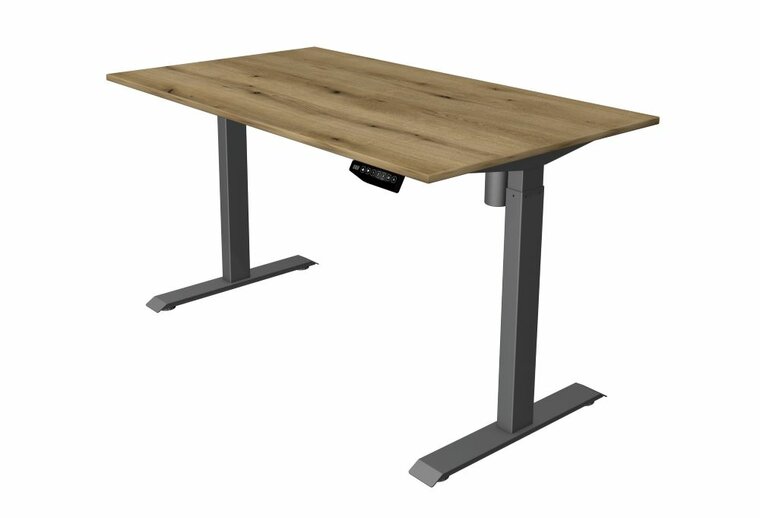 Kerkmann - Zit sta bureau Move-1 140x80cm eiken - antraciet poten - elektrisch