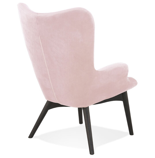 Fauteuil Melchior stof velvet roze