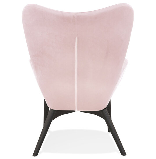 Fauteuil Melchior stof velvet roze