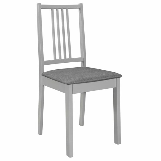 Eethoek Wilma 4 stoelen met tafel grijs uitschuifbaar