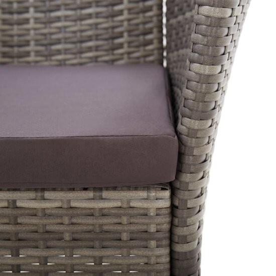 Eethoek Laren polyrattan 90x90cm met 4 stoelen