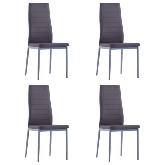 Eethoek Manders grijs 105x60cm met 4 stoelen