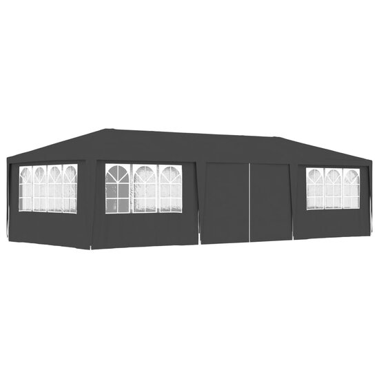 Partytent met zijwanden professioneel 90 g/m&sup2; 4x9 m antraciet