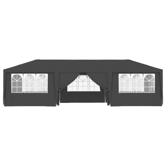 Partytent met zijwanden professioneel 90 g/m&sup2; 4x9 m antraciet