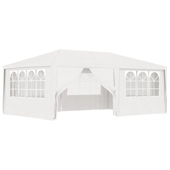 Partytent met zijwanden professioneel 90 g/m&sup2; 4x6 m wit