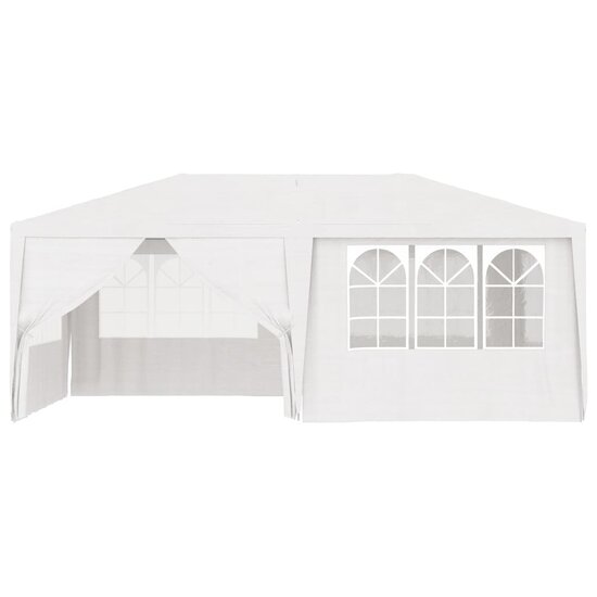 Partytent met zijwanden professioneel 90 g/m&sup2; 4x6 m wit