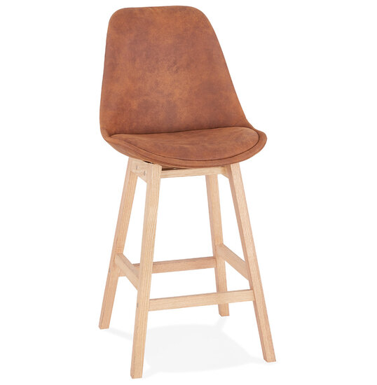 Counter chair Svenke bruin met blanke poten