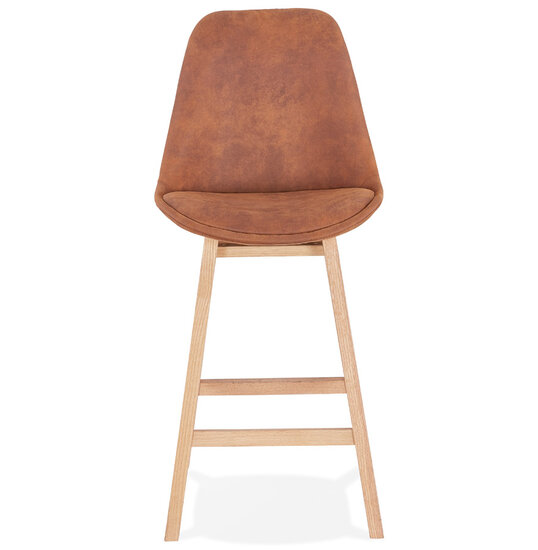 Counter chair Svenke bruin met blanke poten