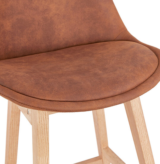 Counter chair Svenke bruin met blanke poten