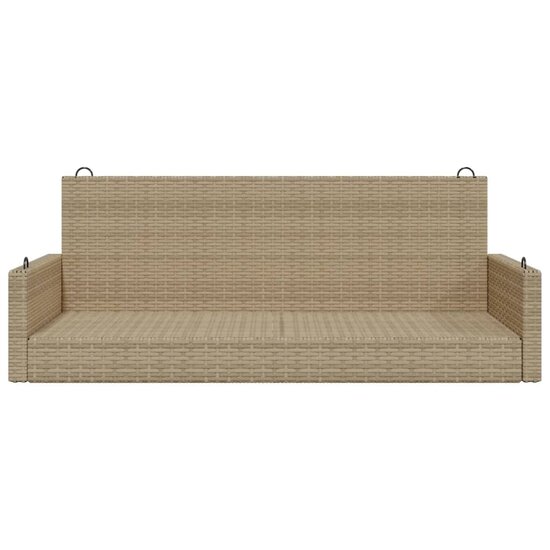 Schommelbank 119x56x48 cm poly rattan beige