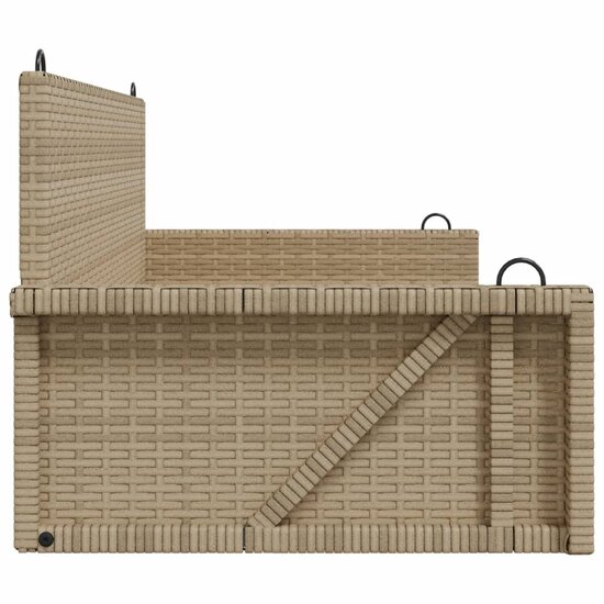 Schommelbank 119x56x48 cm poly rattan beige