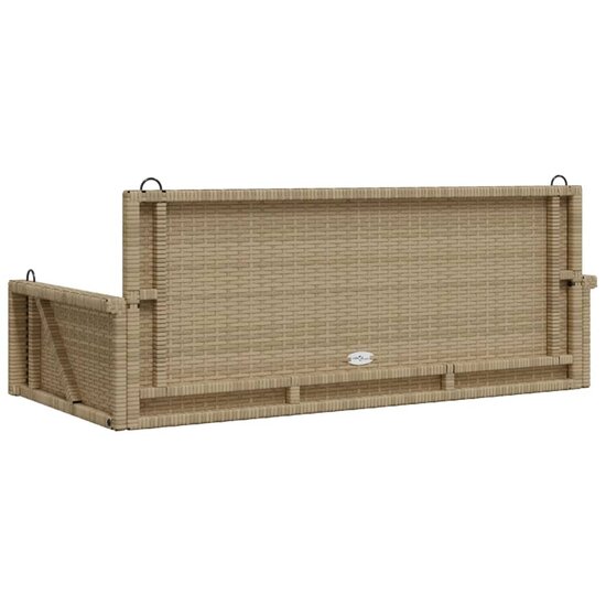 Schommelbank 119x56x48 cm poly rattan beige