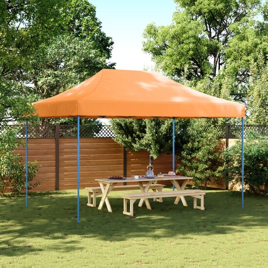 Partytent Open inklapbaar pop-up 410x279x315 cm oranje