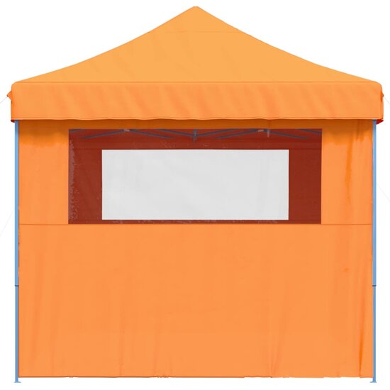 Partytent Party inklapbaar pop-up met 4 zijwanden oranje