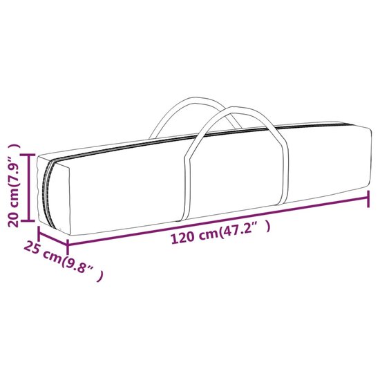 Partytent Morten inklapbaar met zijwanden 3x6 m zwart