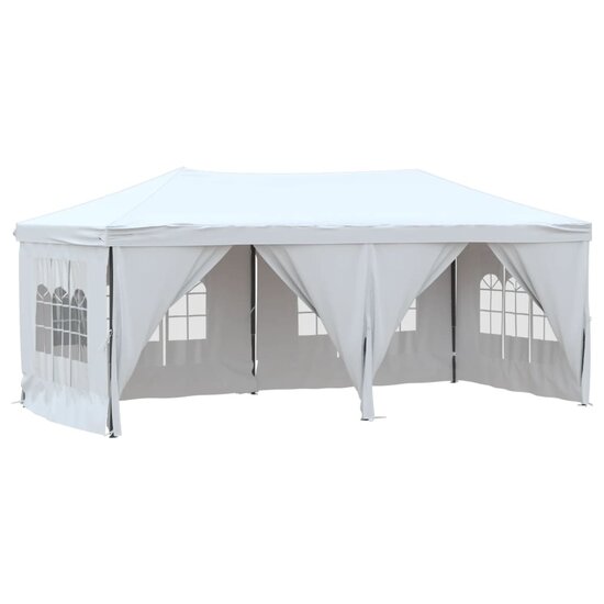 Partytent Festival inklapbaar met zijwanden 3x6 m wit