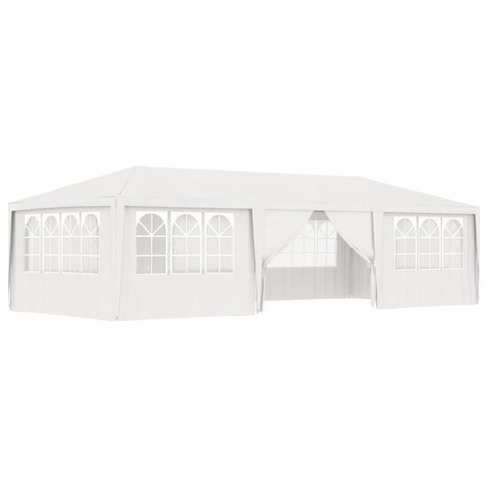 Partytent Luxe met zijwanden professioneel 90 g/m&sup2; 4x9 m wit