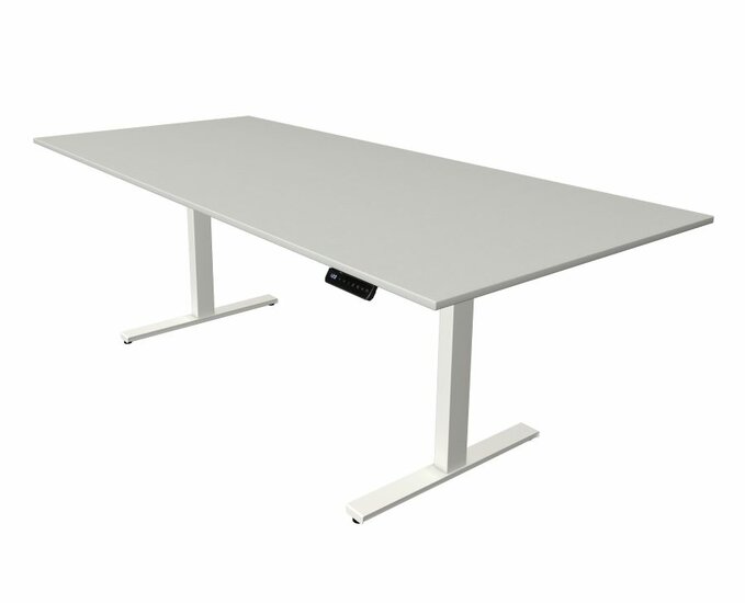 Zit sta bureau Move-3 licht grijs 225x100cm elektrisch verstelbaar