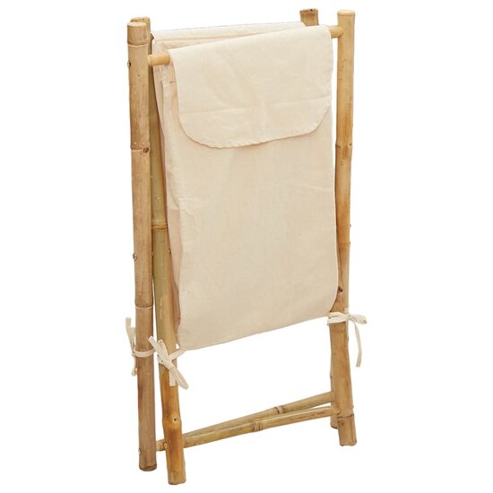 Wasmand 41,5x36x63,5 cm bamboe cr&egrave;mewit