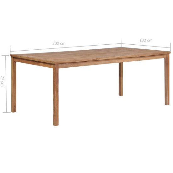 Tuintafel  Oxford 200x100x77 cm massief teakhout