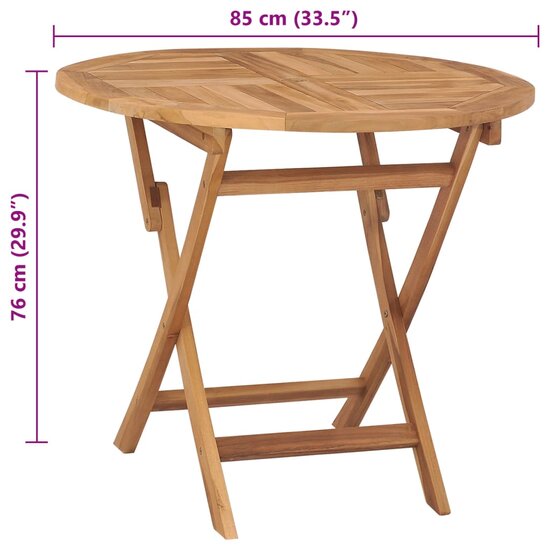 Tuintafel  Oxford inklapbaar 85x76 cm massief teakhout