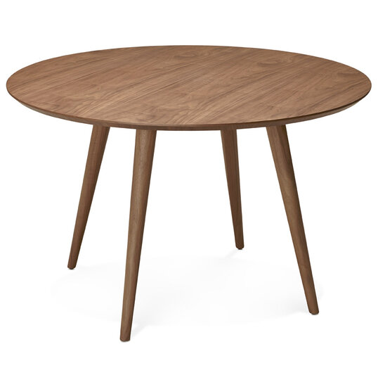 Eettafel Janet rond 120cm bruin walnoten hout