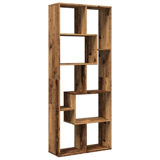 Kamerscherm / boekenkast 67x25x161,5 cm hout oud houtkleur