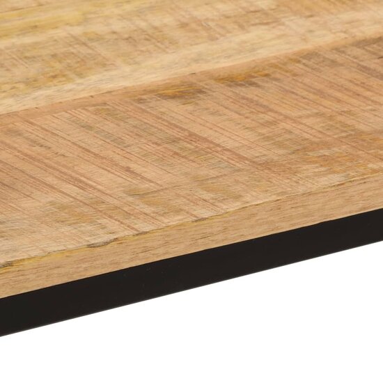 Smalle Eettafel Wilma 110x55x75 cm massief ruw mangohout en ijzer