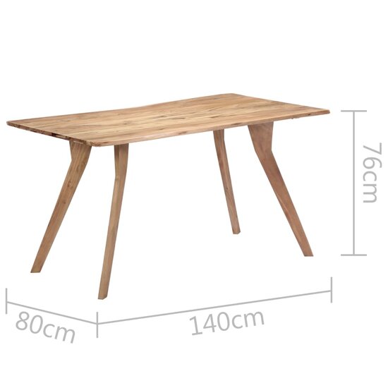 Eettafel Wald 140x80x76 cm massief acaciahout