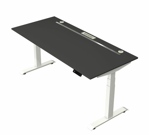 Kerkmann - Zit sta bureau Move Boost 4 - 180x80cm - antraciet-wit