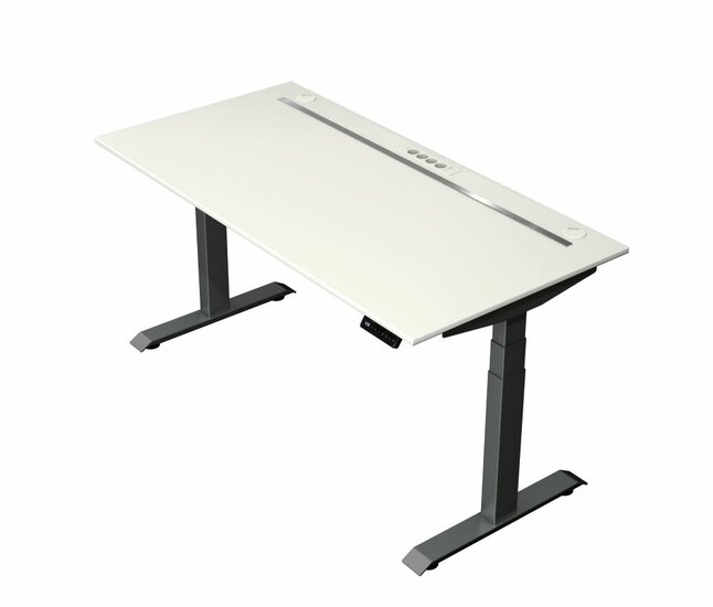 Kerkmann - Zit sta bureau Move Boost 4 - 160x80cm - wit-antraciet