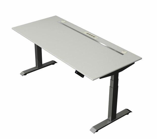 Kerkmann - Zit sta bureau Move Boost 4 - 180x80cm - licht grijs-antraciet