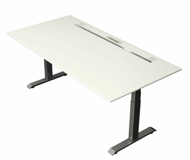 Kerkmann - Zit sta bureau Move Boost 4 - 200x100cm - wit-antraciet