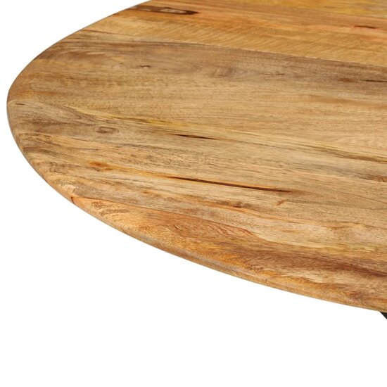 Eettafel Tjeerd &Oslash;110x78 cm massief mangohout en staal