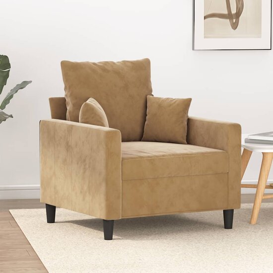 Fauteuil Denise velvet beige