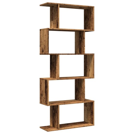 Kamerscherm / boekenkast 5-laags 70x24x161 cm hout oud hout