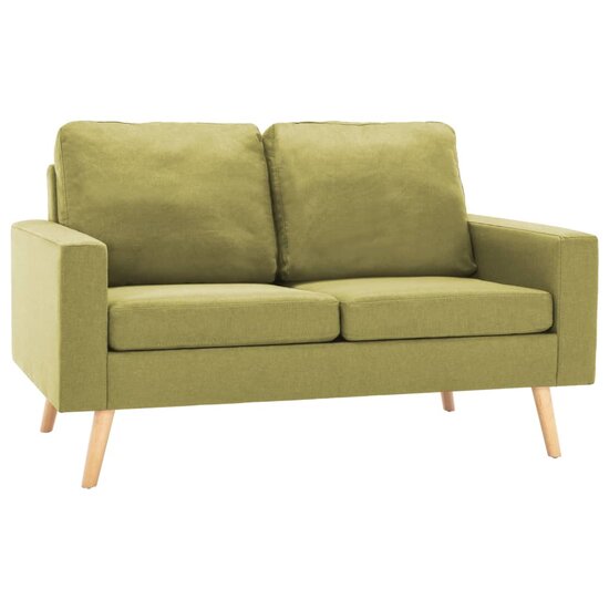 Bank met fauteuil Myra stof groen