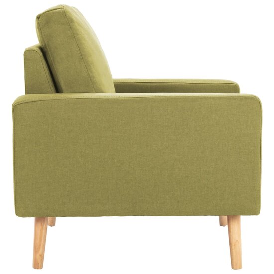 Bank met fauteuil Myra stof groen