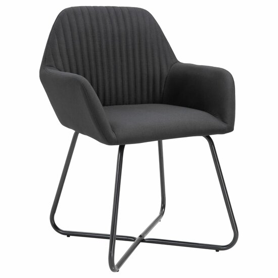 Eetkamerstoelen Tampa SET 2 st stof zwart