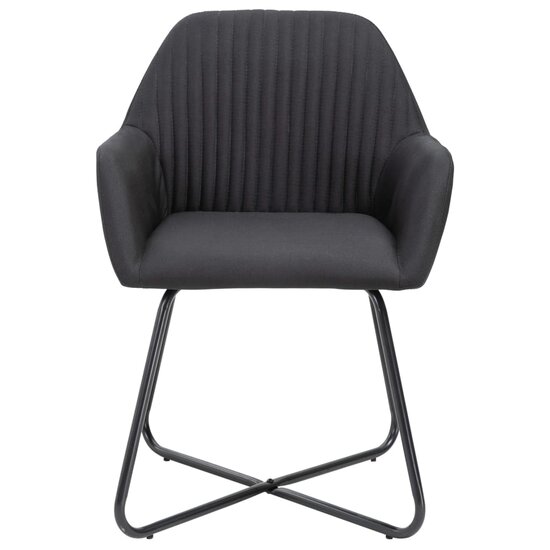 Eetkamerstoelen Tampa SET 2 st stof zwart